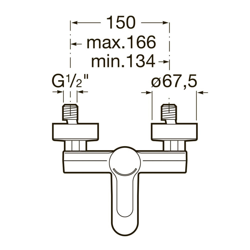 Смеситель для ванны-душа серия L20 Roca 5A0209C0M