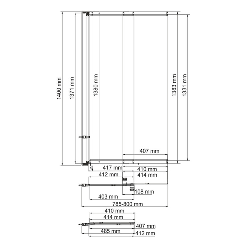 Стеклянная шторка на ванну WasserKRAFT Dill 61S02-80