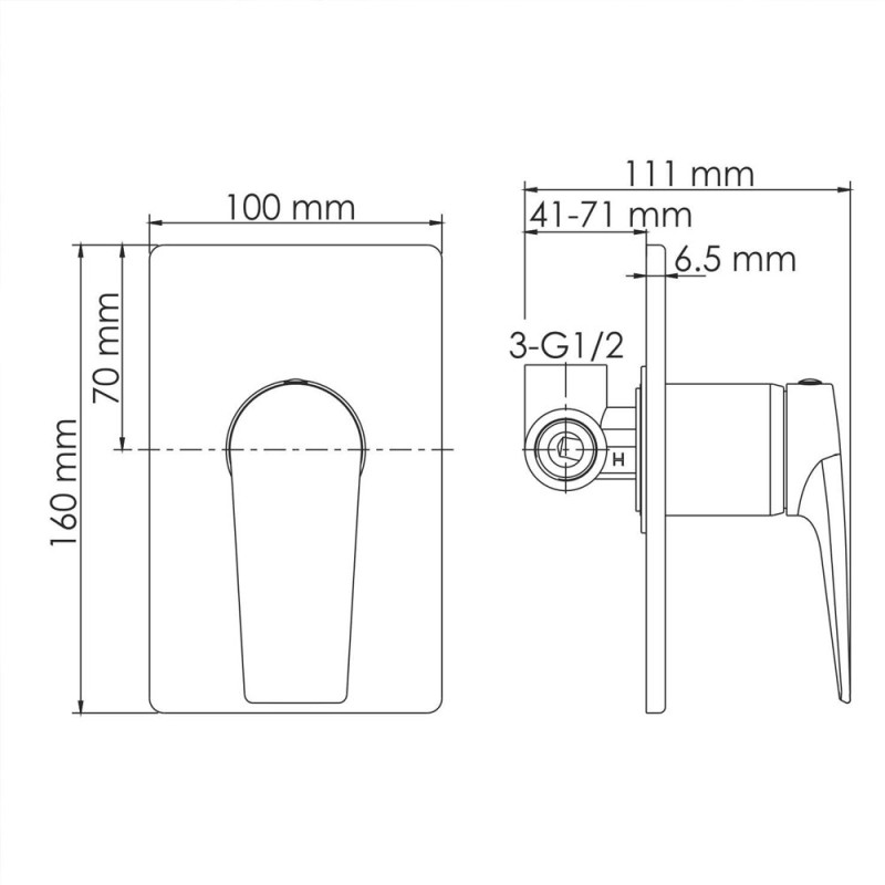 Смеситель для душа WasserKRAFT Glan 6651