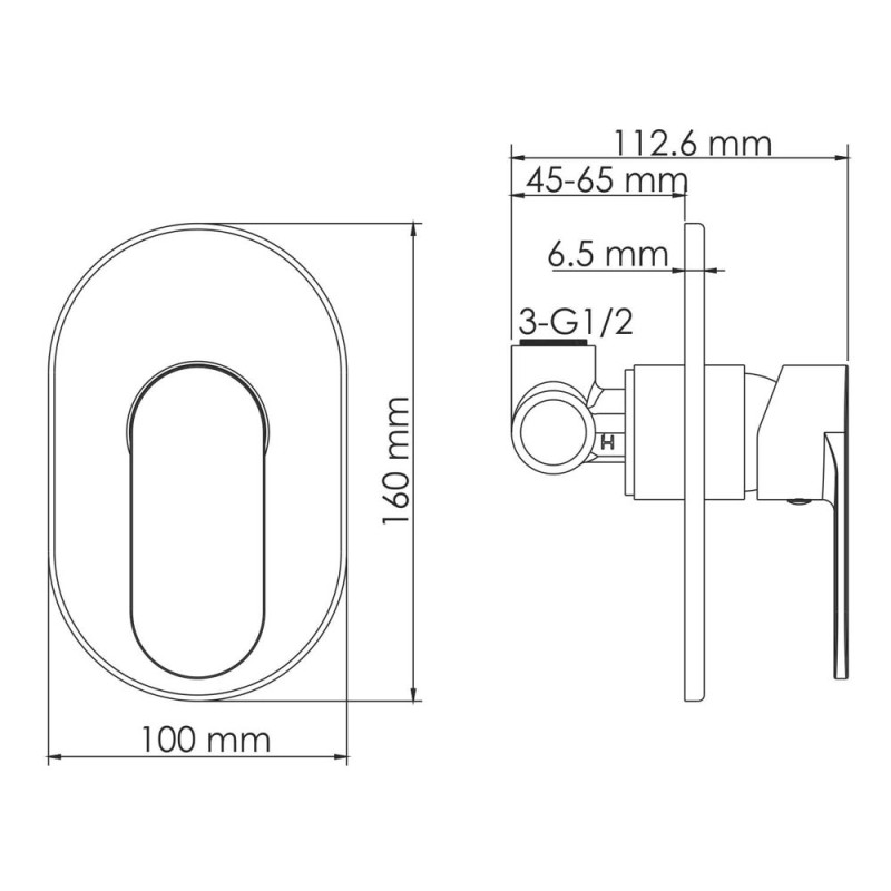 Смеситель для душа WasserKRAFT Elbe 7451