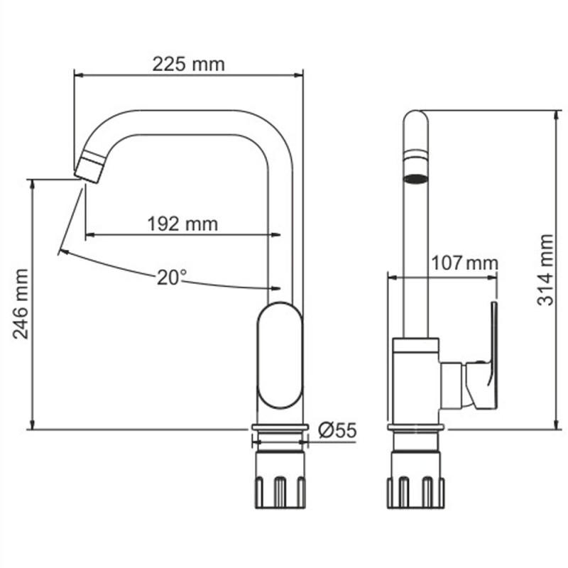 Смеситель для кухни WasserKRAFT Mindel 8507