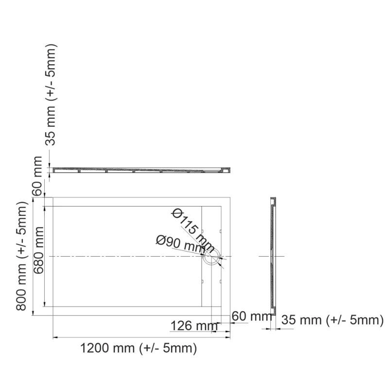 Душевой поддон WasserKRAFT Mindel 85T06 