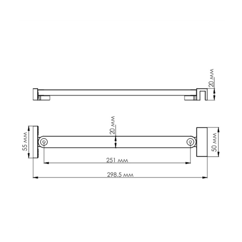 Фиксатор для стеклянной шторки WasserKRAFT D265