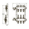Коллектор 3 контура из нержавеющей стали для поверхностного отопления 1'' х 16 push-fit TECEfloor 77311103