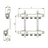 Коллектор для систем отопления 11 контуров без вентилей в сборе, 1" х 3/4"Ек, нержавеющая сталь, квадратное сечение, TECEflex 712560