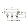 Коллектор с выводами под запрессовку, 3 контура, 3/4'' х 16 мм, латунь TECEflex 762202