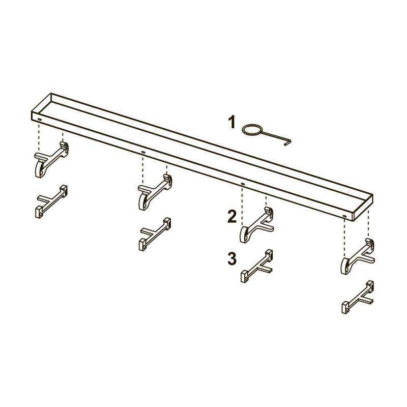 Опора основы для плитки, панели steel (1 шт.) (нерж.) TECEdrainline 668024