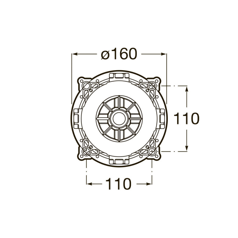 Универсальный монтажный блок для встраиваемых смесителей для ванны и душа серия RocaBox Roca 525869403