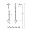 Душевая стойка с верхним душем и смесителем Stella 80/1 серия L20 Roca 5A9709C00