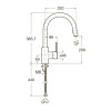 Смеситель для кухни с выдвижным 2-режимным душем серия Targa Roca 5A8160C00