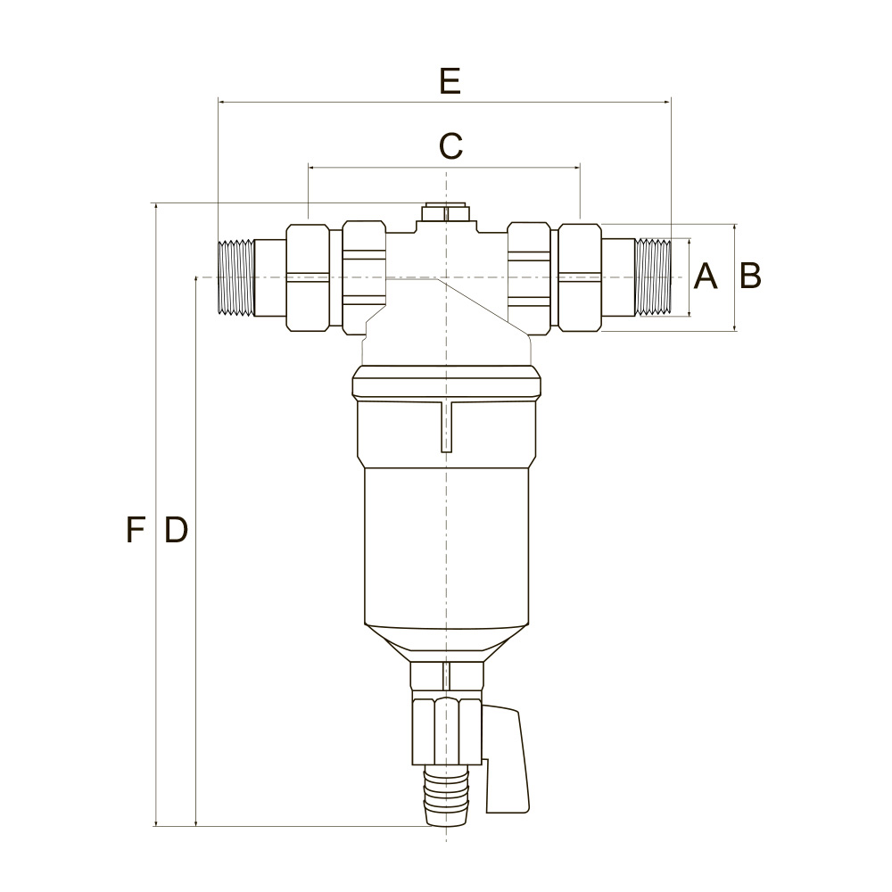 Фильтр механической очистки горячей воды Protector mini H/R, 1/2 BWT 810506
