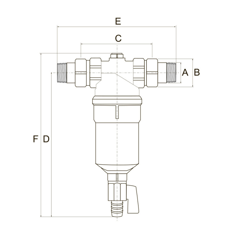 Фильтр механической очистки горячей воды Protector mini H/R, 1",  BWT  810541