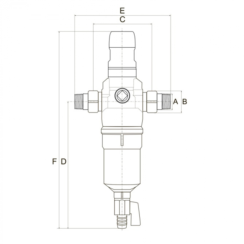 Фильтр механической очистки холодной воды Protector mini С/R HWS, с редуктором давления, 3/4, BWT 810549
