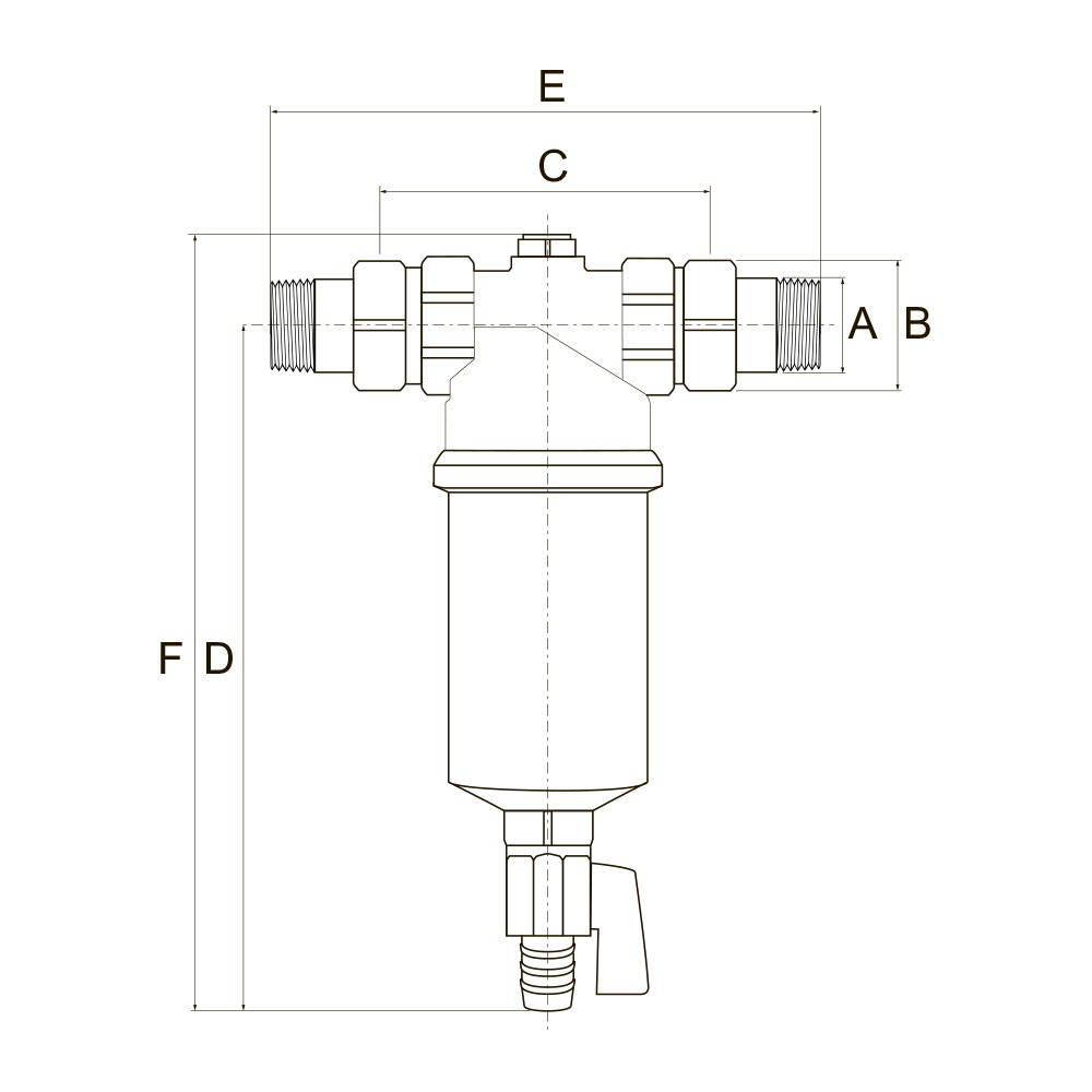 Фильтр механической очистки холодной воды Protector mini С/R, 3/4", BWT 810524