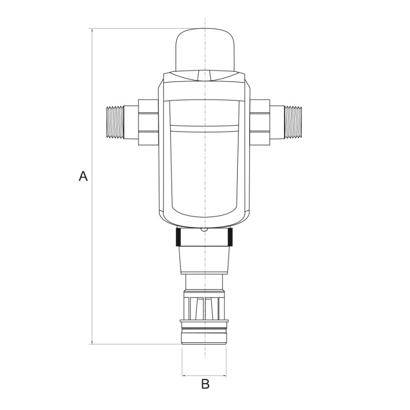 Фильтр R1 HWS с ручной обратной промывкой, с редуктором давления, 1 1/4" BWT 840371