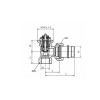 Термостатический вентиль угловой с предварительной настройкой, R 1/2" x Rp 1/2" TECE 8740432